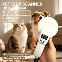 Lector de Microchip RFID Portátil de 134.2KHz FDX-B para Ganado, Escáner de Etiquetas de Vidrio para Animales, Lector de Chips para Ganado