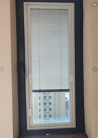 Pare-soleil vertical creux en aluminium avec verre isolé intégré-Design moderne