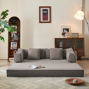 Sofá <span class=keywords><strong>de</strong></span> <span class=keywords><strong>suelo</strong></span> plegable modular gris minimalista para sala <span class=keywords><strong>de</strong></span> estar, dormitorio, apartamento y Villa, cómodo diseño <span class=keywords><strong>de</strong></span> silla perezosa - Product Image 1