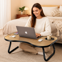 Mesa para Portátil Multifuncional Convertible AOR de MDF, Color Personalizado para Dormitorio, Escritorio Plegable Pequeño para Cama Superior/Dormitorio