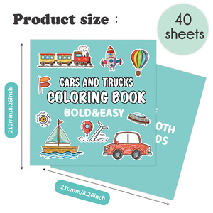 Phim hoạt hình tươi Xe Tải Màu cuốn sách đơn giản làm giàu graffiti cuốn sách sơn cho 4 tuổi trường quà tặng sử dụng văn phòng phẩm Bộ - Product Image 3