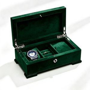 Scatola Personalizzata Grigia per Orologi e Gioielli con Slot per Carte, Confezione Regalo Personalizzata per Accessori Femminili di Marca - Product Image 3