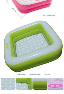 Intex 57100 Boîte de jeu carrée pliante portable gonflable Piscines Piscine <span class=keywords><strong>pour</strong></span> bébé Baignoire SPA <span class=keywords><strong>pour</strong></span> enfants - Product Image 3