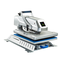 Nouvelle presse à chaud semi-automatique à plat avec composants à roulement intégré, facile à utiliser, pour impression textile électrique 110V/220V