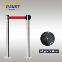 Barrière de ceinture rétractable magnétique de l'aéroport Traust Ligne de file d'attente de sécurité Gestionnaire de contrôle de foule Stanchion