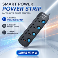 Stopkontak Ekstensi Universal Standar Eropa DF dengan 3~6 Stopkontak AC dan Soket Daya UK Produksi OEM/ODM Harga Terbaik