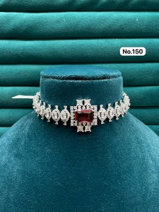 Collar de Diseño Chapado en Oro con Circonitas y Piedras, con Juego de Aretes a Juego, Joyería Elegante para Mujer, para Bodas y Fiestas - Product Image 2