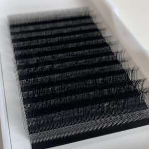 Nouvelles extensions de cils en forme de <span class=keywords><strong>U</strong></span> 3D 4D 5D trèfle, faites à la main, naturelles, douces, style W, bouquets préfabriqués légers synthétiques, 12 rangées - Product Image 4