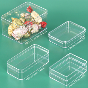 Boîte cadeau rectangulaire transparente SUNSHING, conteneur de rangement rigide transparent pour emballages de chocolats, biscuits et gâteaux de mariage - Product Image 2