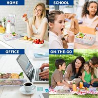 Plastic lunchbox voor het bewaren van groenten, afsluitbare pot voor fruit, snacks en koekjes, vaatwasmachinebestendig