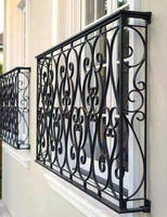 Grille de protection décorative en fer forgé style thaïlandais, résistante au vent et à la corrosion, pour portes, fenêtres et balcons