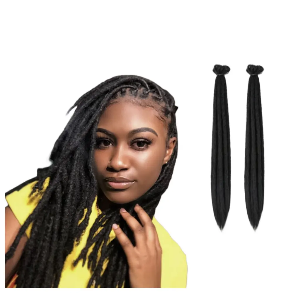 20 Inch 1 Streng Dreadlocks Faux Locs Gehaakt Vlechten Haar Groothandel Dreadlack Locs Synthetische Extensions