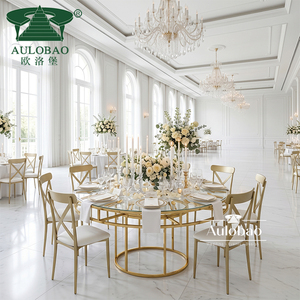 Sillas de banquete para restaurante y bodas con estructura de aluminio dorado - Product Image 5