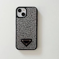  Étui de téléphone pour iPhone 17 Pro Max XS 8 Plus, en cuir avec strass, protection intégrale antichoc