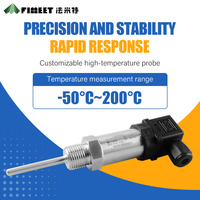 Contrôleur de température intégré PT100, sonde de résistance thermique à insertion, 100 mm, acier inoxydable, IP67, 0,5 %, OEM ODM