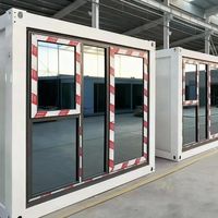 Maison préfabriquée en acier, conteneur de 20 pieds ou 40 pieds, structure plate, extensible, mobile, démontable pour hôtel/bureau/camping