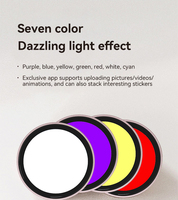 Badge LED programmable avec affichage de nom, contrôle intelligent par application, texte, image et animation personnalisables, rechargeable, longue autonomie, signalétique portable pour PC