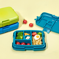 Boîte à lunch bento pour enfants à compartiment sectionné facile à nettoyer avec couvercle en plastique Boîte de rangement des aliments bento pour filles garçons pour les déjeuners à l'école