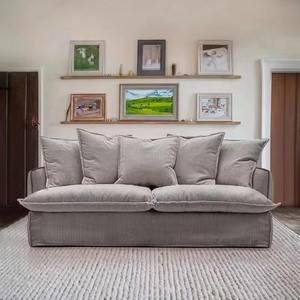 Canapé modulable en tissu velours côtelé en vente chaude, canapé-lit amovible et lavable pour appartement, chambre ou salon, canapé paresseux - Product Image 6