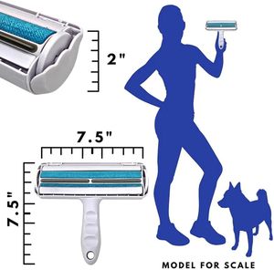 Brosse de toilettage pour animaux de compagnie en plastique avec logo personnalisé, vente chaude, brosse à poils pour canapé et tapis, rouleau anti-poils pour chien réutilisable et autonettoyant - Product Image 2