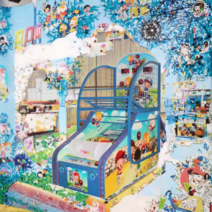 Machine de tir de basket-ball à monnayeur pour enfants, jeu de tir d'intérieur, armoire métallique, version anglaise pour centre de jeux - Product Image 2