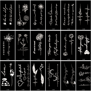 Bxtats Pequeños <span class=keywords><strong>Tatuajes</strong></span> <span class=keywords><strong>Temporales</strong></span> Semipermanentes <span class=keywords><strong>de</strong></span> Jugo Azul Gardenia para Venta al por Mayor y Personalizados, que Duran Hasta Media Semana - Product Image 6