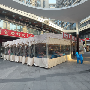 Auvent de marché rétractable en PVC, structure en alliage <span class=keywords><strong>d</strong></span>'aluminium galvanisé, tente mobile <span class=keywords><strong>coulissante</strong></span>, exposition en plein air, imperméable, toutes saisons - Product Image 6