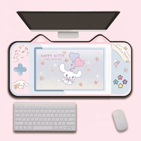 Fabrikpreis Beheiztes Rutschfestes Gummi-Tastatur-Laptop-Gaming-Büro-Animations-Mädchen Benutzerdefiniertes Großes Kawaii Niedliches Katzenohr-Mauspad
