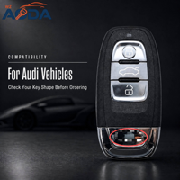 Coque de clé de voiture à 3 boutons pour remplacement de clé de véhicule Audi A4 A3 A4 A5 A6 A8 Quattro Q5 Q7