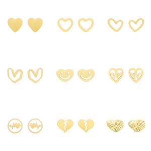 New Style Cute Love Stainless Steel <strong>Small</strong> <strong>Stud</strong> <strong>Earrings</strong> for Girls Women - Product Image 5