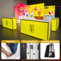 Stand Modular Personalizado para Ferias Comerciales con Caja de Luz SEG, Pantalla LED, Soporte de Tela, Instalación sin Herramientas, Sistema Portátil