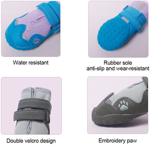 Zapatos impermeables y transpirables para perros, botas reflectantes antideslizantes para perros, zapatos para mascotas de otoño e invierno - Product Image 4