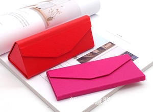 Son gözlük kılıfları toptan gözlük taşıma çantaları/üçgen katlanır güneş gözlüğü durumda - Product Image 2