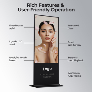 Écran <span class=keywords><strong>publicitaire</strong></span> sur pied de 32 pouces, panneau LCD de qualité A, avec caméra, imprimante, scanner en option, logiciel <span class=keywords><strong>gratuit</strong></span> pour les magasins - Product Image 3