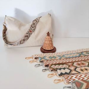 Women's Large Vintage Corduroy Crossbody Bag Letter Embroidery Autumn/Summer Beach Travel <b>Shoulder</b> <b>Strap</b> Custom Boho Dress - Product Image 2