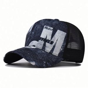 Gorra de béisbol de verano y otoño al por mayor, lisa para estampar, teñida, estilo papá, tipo camionero, sombreros ombré, gorras para hombre, gorra deportiva de malla de 5 paneles - Product Image 4