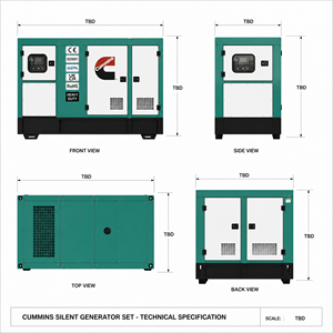 เครื่องกำเนิดไฟฟ้าดีเซลแบบพกพา Weichai Cummins 30kva 40kva 50kva ระบบสตาร์ทอัตโนมัติแบบเงียบพิเศษ สำหรับใช้ในโรงงานอุตสาหกรรม - Product Image 1