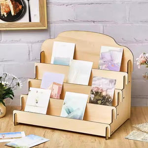 Özelleştirilebilir ahşap tezgah perakende vitrin rafı katmanlı zanaat fuarı çiftçi pazarı depolama tutucu ve raf için standı - Product Image 4