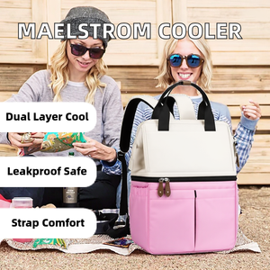 Sac à dos isotherme double compartiment Maelstrom, léger, étanche, en polyester, avec éléments de refroidissement pour le déjeuner - Product Image 2