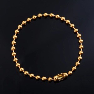 Bracelet de cheville en acier inoxydable plaqué or pour femme et fille, chaîne de pied, bracelet de main, bijoux à billes rondes Rolo - Product Image 2