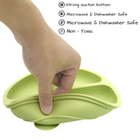Assiettes à ventouse rondes en silicone incassables, antidérapantes, 100 % sans BPA, de qualité alimentaire, pour bébés et tout-petits