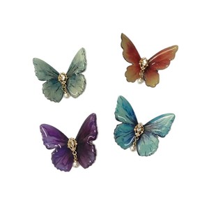 Exquisite rhinestone butterfly hair <b>clip</b>, side <b>clip</b>, elegant hairpin for women, 2025 new style, high-end duckbill <b>clip</b> head - Product Image 5