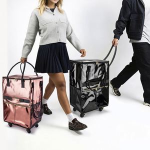 Chariot de transport pliable et utilitaire pour activités de plein air, pique-nique, camping, pêche, shopping, sac fourre-tout pliable en polyester - Product Image 4