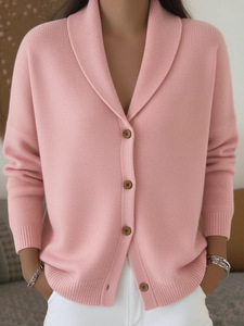 Giacca in Maglia Personalizzabile da Donna con Risvolto, Vestibilità Ampia, Morbida sulla Pelle, Maniche Lunghe, Ideale per Shopping, Weekend, Vacanze e Look Urbano - Product Image 5
