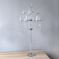 Porte-bougie en verre cristal, décoration de mariage, fournitures de décoration de Noël, vaisselle de fête, décorations de table, cadeaux, artisanat