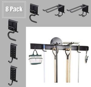 48 Inch <strong>Garden</strong> Tool Storage Rack and <strong>Hooks</strong> With 6pcs Utility Racks and 1pcs Bike Hanger - Product Image 3