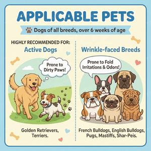 Lingettes humides écologiques pour animaux de compagnie, pour le nettoyage des rides des bouledogues français, soulagement des pattes sèches et irritées, approvisionnement en vrac - Product Image 3