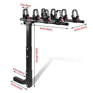 Usine directe vente entière fer acier fait <span class=keywords><strong>4</strong></span>-<span class=keywords><strong>vélos</strong></span> pliant <span class=keywords><strong>porte</strong></span>-<span class=keywords><strong>vélo</strong></span> <span class=keywords><strong>attelage</strong></span> montage arrière <span class=keywords><strong>porte</strong></span>-<span class=keywords><strong>vélo</strong></span> pour voitures - Product Image 3