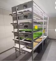 Sistem Pertanian Vertikal Rak Tanam Vertikal Bergerak untuk Mikrogreens