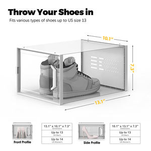 SEESPRING Scatole Porta Scarpe Ultra da 12 Pezzi, Organizer per Scarpe Impilabile in Plastica Trasparente, Scarpiera Pieghevole Salvaspazio per Sneaker - Product Image 3